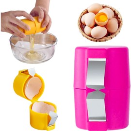 Zuchii 3 PACK Egg Shell Opener, Egg Cracker Tool for Raw Eggs, Egg separators for Raw Egg & yolk & Hard Boild Egg, New 2025 Egg Opener Tool,Egg Peeler Tool, Kitchen & Gadgets for Cooking (Pink*1)