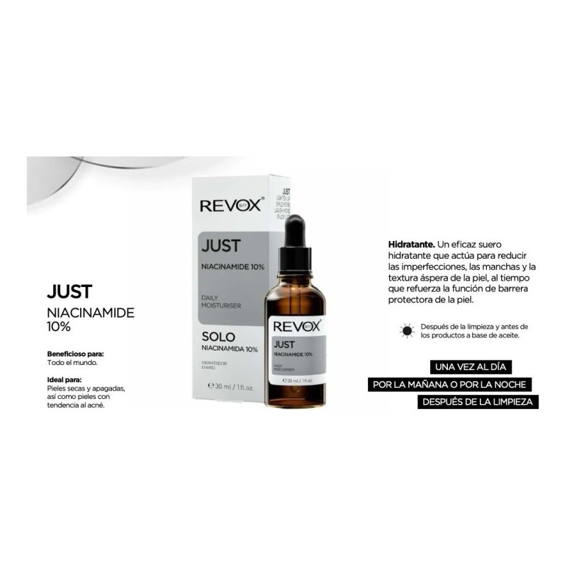 Revox B77 Suero Facial · Niacinamida 10% Hidratación Diaria