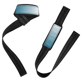 Correas de levantamiento de pesas degradadas de color azul profundo, 26 pulgadas, antideslizantes, par de correas de gimnasio para levantamiento de pesas, levantamiento de pesas, levantamiento de