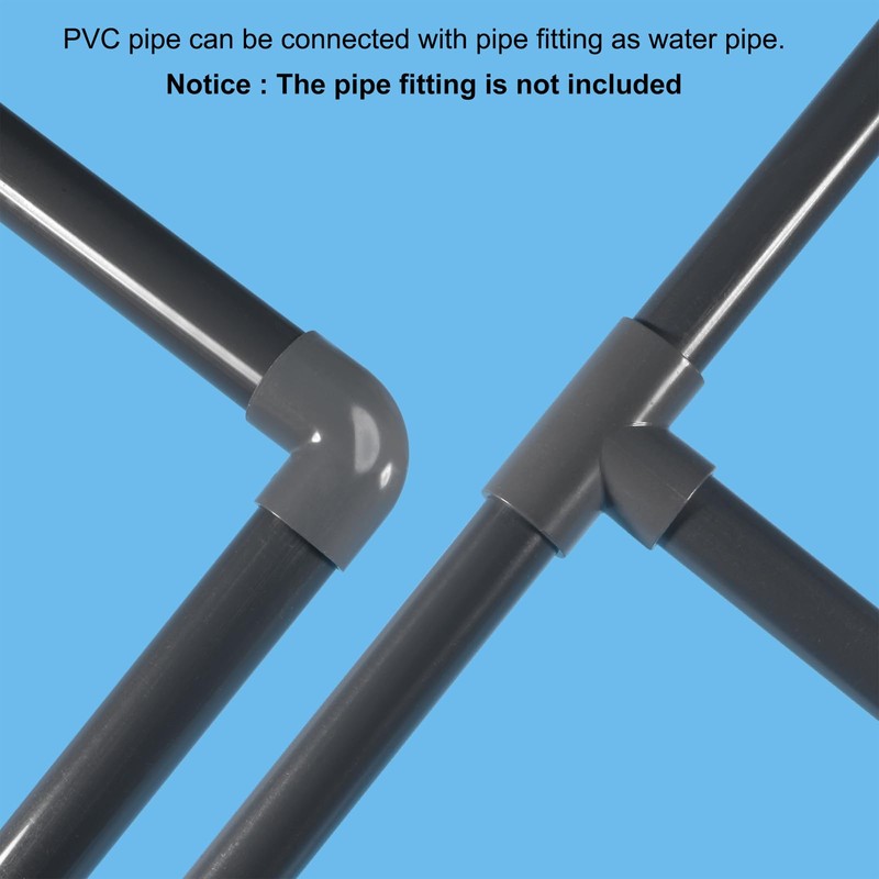 QUARKZMAN PVC Pipe Round Hard 16mm ID 20mm OD 20cm/8"