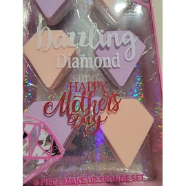 PINK Happy Mother's Day Gift -  Makeup Sponge Pink Dazzling Diamond (6 Pcs )