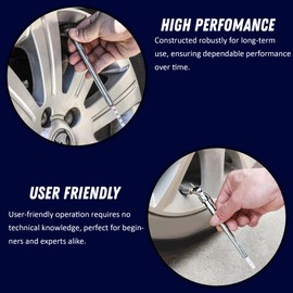 Daptez® New Tyre Pressure Gauge 10 – 100psi Car Bike Cycle Caravan 1