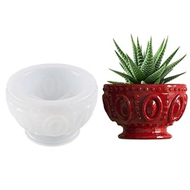 Silicone Concrete Flower Pots Molds, Silicone Planter Molds Cement Clay Molds Resin Round Bowl Molds Candle Soap Making Moulds