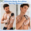 Manmihealth Silicone Back Scrubber & Soft Shower Brushes Set 2PCS