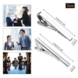 Roctee 7 Pack Tie Clip Set Mens Tie Bar | Formal Business Necktie Bar Pinch Tie Clip in Gold/Silvery/Black/Navy | Best Gifts for Father, Lover, Friends and Husband