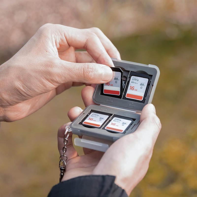 PROfezzion 4 SD Card Case, Microsd Case, 4 SD Cards
