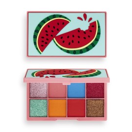 Revolution Beauty London I Heart Mini Tasty Watermelon Eyeshadow Palette, 8 Different Metallic and Matte Shades, 10.8g
