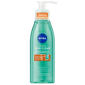 NIVEA Derma Skin Clear Gesichtsreinigungsgel gegen Unvollkommenheiten 150 ml, Gesichtsreiniger fettige und Mischhaut mit Salicylsäure, Meersalz und Niacinamid, reinigender Gesichtsreiniger