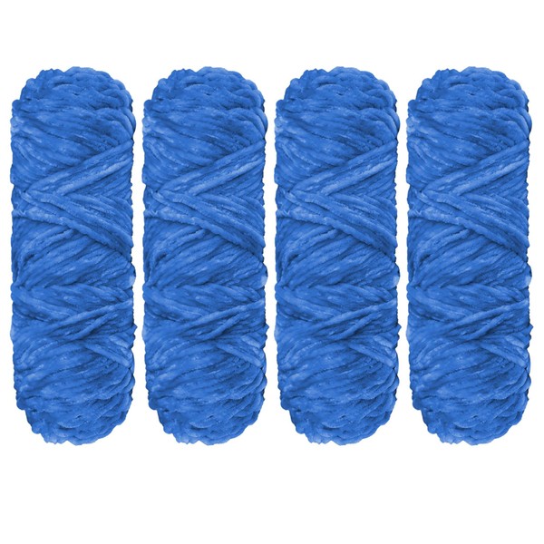 Chenille Yarn Chunky Yarn for Knitting,4Pcs x 100g Soft Chunky