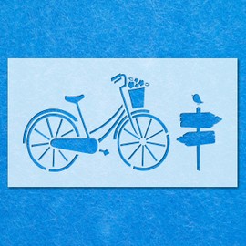 Vintage Cycle Signs Stencil: Mylar Airbrush Wall Art Painting Crafts | DIY-A3 Stencil - Design Size (380 x 188 mm)