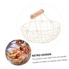 Alipis Metal Wire Storage Basket Rustic Decorative Egg Holder for