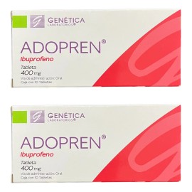 Adopren Tableta 400 Mg, 10 Tabletas (dos Paquetes)