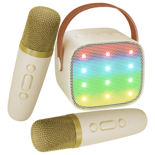 BONAOK Microphone Karaoke Toy 2 Microphones, Bluetooth Karaoke Machines for