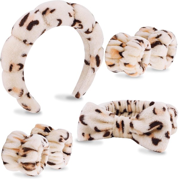 Hairband Set, 6 Pack Spa Headband with Bow, Makeup Headband,