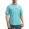 Pudolla Men's Fishing Shirts Short Sleeve Travel Work Shirts Summer