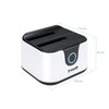 TooQ TQDS-802BW Docking Station Connection Base with Double SATA Bay