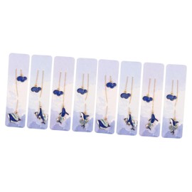 GRIRIW 2sets Whale Pendant Book Markers Themed Bookmarks for Boys and Girls Adults Vintage Style Book Marks 4pcs*2