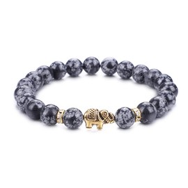 KSQS Elephant Yoga Healing Bracelet for Women, 8mm Natural Stone Chakra Bracelet Stress Relief Aromatherapy Essential Oil Diffuser Bracelet(#59)