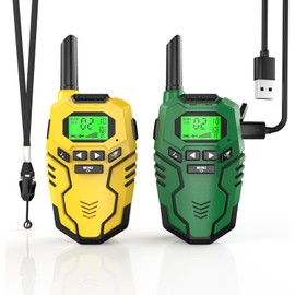 Inspireyes Walkie Talkies for Kids, 48 Hours Working Time Long Range 2 Way Radio Outdoor Camping Hiking Games Party Toys for 3-12 Year Old Boys Girls, Birthday Xmas Gifts for Kids, 2 Set