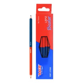 Baco | Lápiz Bicolor Hexagonal Azul/rojo - 12 Piezas