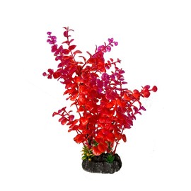 Mipukbay Red Aquarium Plants, Artificial Aquarium Decorations, 1PC Plastic Fish Tank Plant