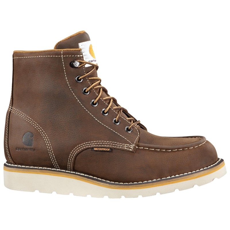 Carhartt Men's 6 Inch Waterproof Wedge Soft Toe Boot, Brown,