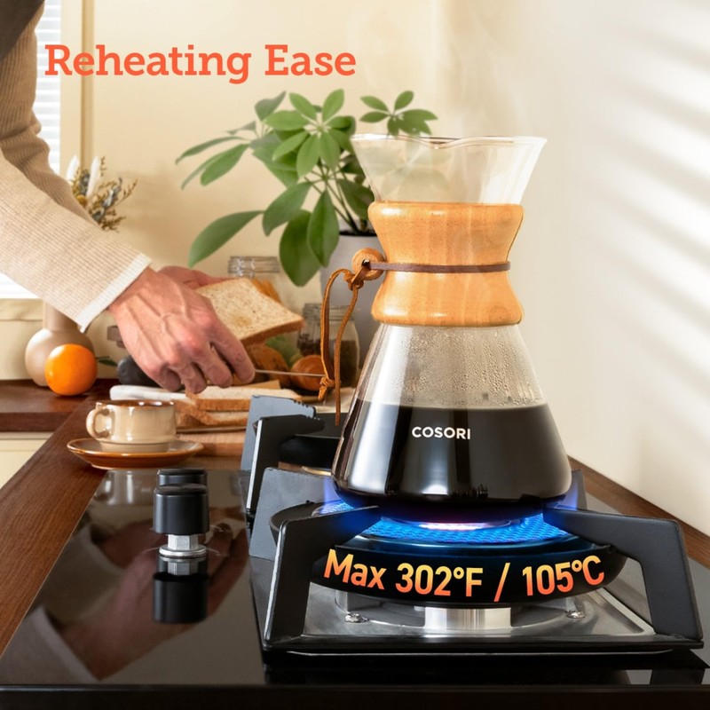 COSORI Pour Over Coffee Maker with Double Layer Stainless Steel