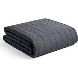YnM Exclusive Weighted Blanket, Smallest Compartments, Bed Blanket for One Person of 190lbs, Ideal for Queen or King Bed (60x80 Inches, 20 Pounds, Dark Grey)