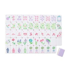 New Tortoiseshell White Lotus 160 Pieces Set Luxury Acrylic Engraved Custom Sunday Travel Set American Mahjong TilesColor: Light Purple Taylor