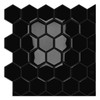 Black Hexagon Peel and Stick Backsplash,12" x 12" Self Adhesive
