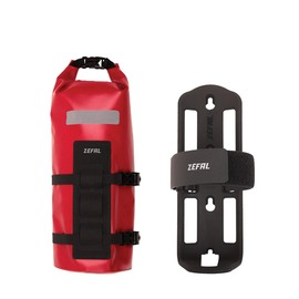 ZEFAL Fork Bags Bicycle Dry Bag 4L + Z Adventure Cage - Bicycle Bags for Pannier Rack or Fork - Bicycle Bag Waterproof - Bike Packing Bags - Bicycle Accessories Gravel Bike