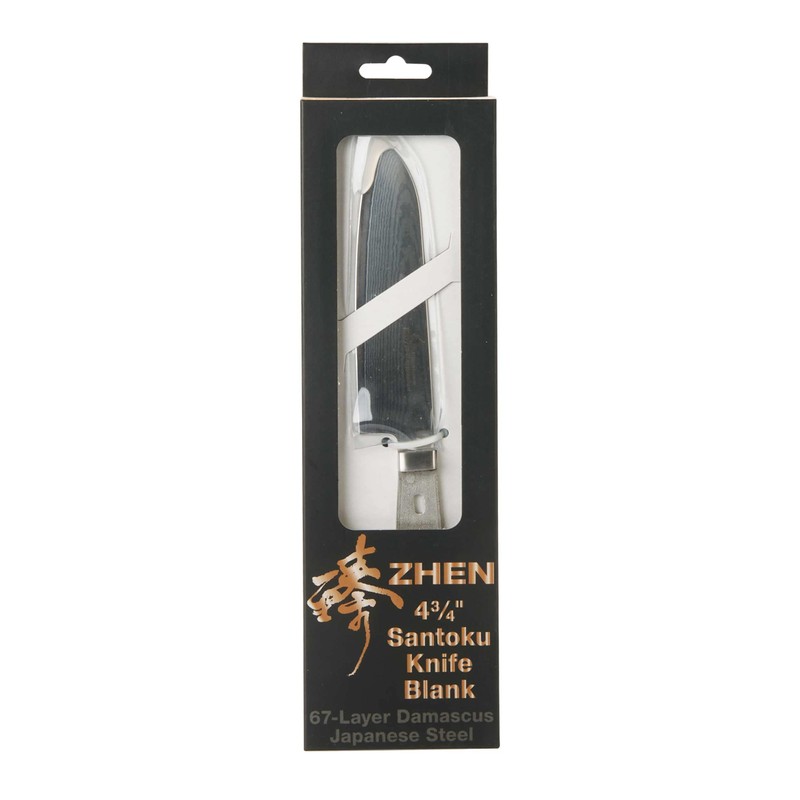 ZHEN Woodworking Project Kit Santoku Knife, Blade Blank, 4-13/16"L X