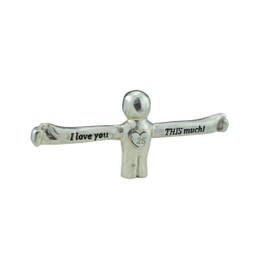 Pirantin I Love You This Much Figure - 25th Anniversary Unique Gift for Husband or Wife (ilytm25)
