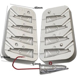 Crazy Sand Eel Mould 30-40-50-60g Fishing Jig Head Mould