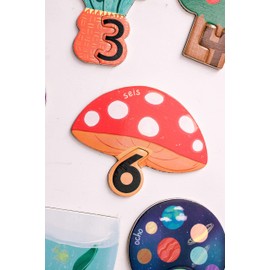 Spanish Wooden Matching English Number Magnets Game, Educational Matching Game for Toddlers 3+ Years Old - Fun Toddler Memory Game with Numbers and Words- Magnetic Learning Toy with Wooden Pieces
