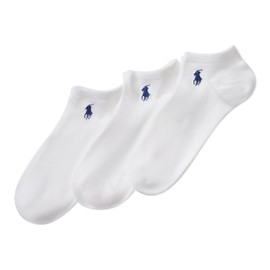 Polo Women's Super Soft Low Cut Socks 3 Pair Pack, White, Women's Shoe Size: 4-10