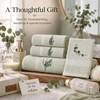 Peryiter 6 Pack Eucalyptus Leaves Bath Towels Set, Sage Green