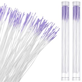 Maitys 180 Pcs Earrings Hole Cleaner, Piercing Cleaner Floss, Rose Fragrance Odor Removal Ear Care, Piercing Floss Disposable Aftercare Cleaning Tool(Purple)