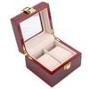 2 Grid Wooden Watch Display Box Watch Storage Holder Gift