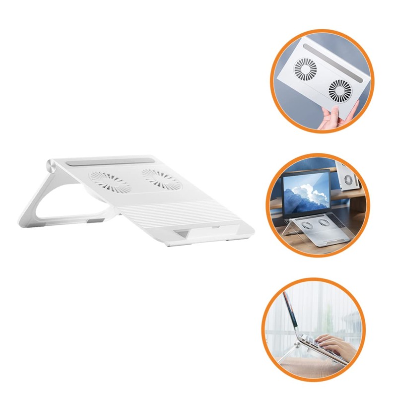 KONTONTY Laptop Cooling Rack with Fans Ergonomic Design for Enhanced