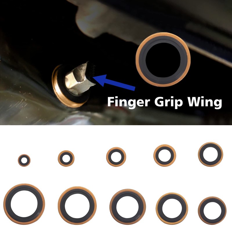 78 PCS 10 Sizes Copper Metric Bonded Seal Dowty Washer,