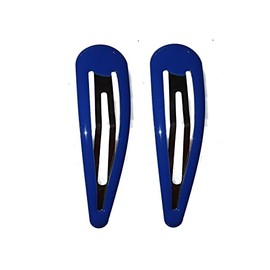 7cm Large Blue Bendies Sleepies Snap Clips Hair Clips Slides School Colour for Women Girls by Glitz4Girlz