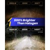 AUTOONE 9003/H4/HB2 Bulbs LED Super Bright, 6000K White H4 Fog