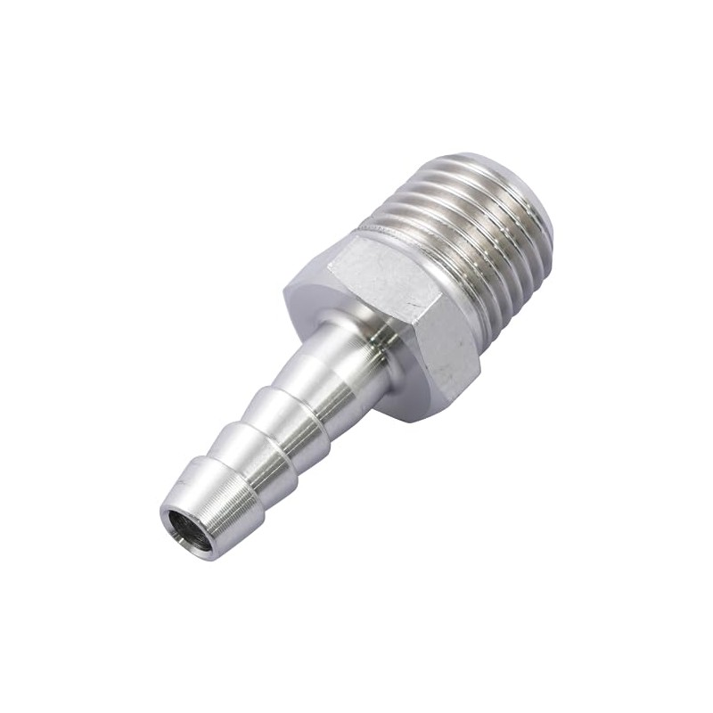 As One Hex Hose Nipple (Stainless Steel) 1/4PT-7 /1-9542-01