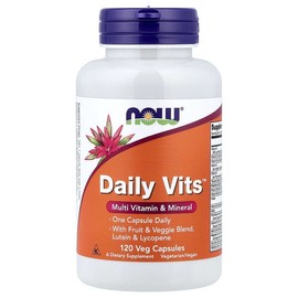 NOW Foods, Daily Vits™, Multivitamin & Mineral, Veggie Capsules 120 Tablets / NOW Foods (나우푸드), Daily Vits™, 종합비타민 & 미네랄, 베지 캡슐 120정