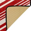 Vdsrup Christmas Candy Cane Strips Kitchen Rugs Winter Red Xmas