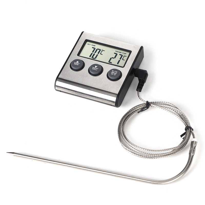 Kitchen Digital BBQ Thermometer Cooking Meat Grilling Thermometer With Timer