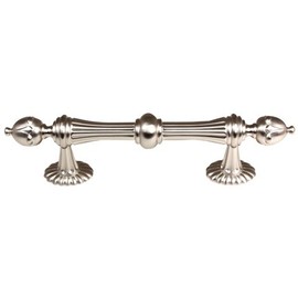 Ornate Pull Size: 4", Finish: Unlacquered Brass