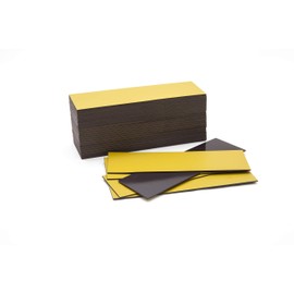 Magnetic Labels 30 x 100 mm, Yellow, Pack of 50 - Magnetic Storage Labels Storage Pack, Magnetic Labels Can Be Written On