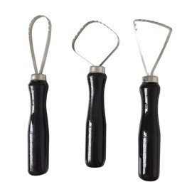 3pcs Sculpture Scraper Knife Carved Sludge Shaper Ceramic Pottery Clay Trimming Big Loop Tools Set